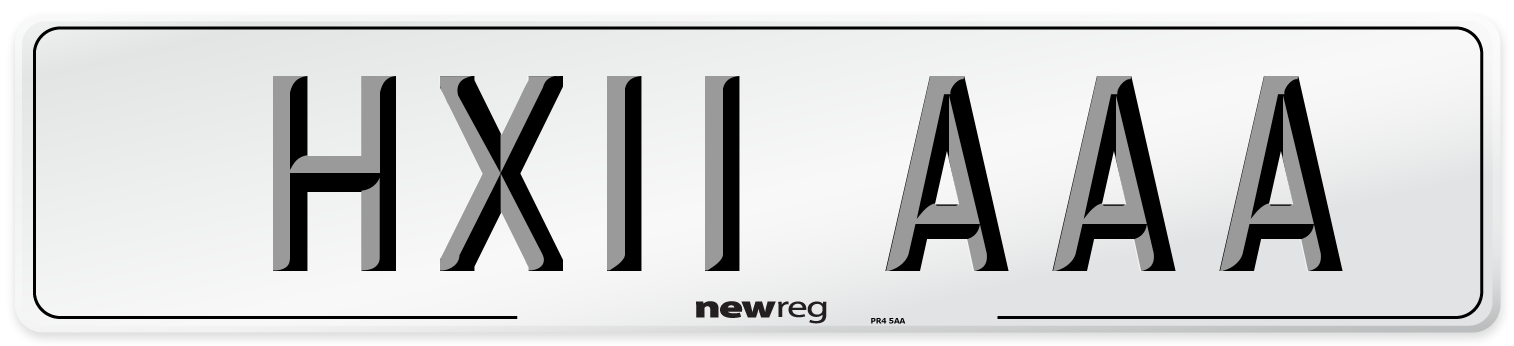 HX11 AAA Number Plate from New Reg